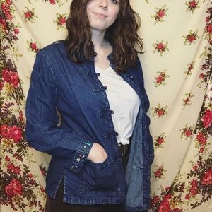 Vintage Chore Coat W/ Embroidery